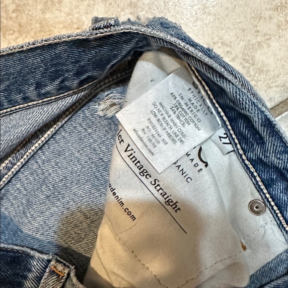 Etica Denim Tyler Vintage Straight Jeans Destroyed 27 - Picture 4 of 7